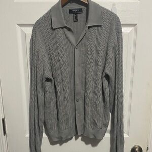 Forever 21 Men's Gray Textured Cardigan